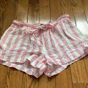 light pink stripe shorts